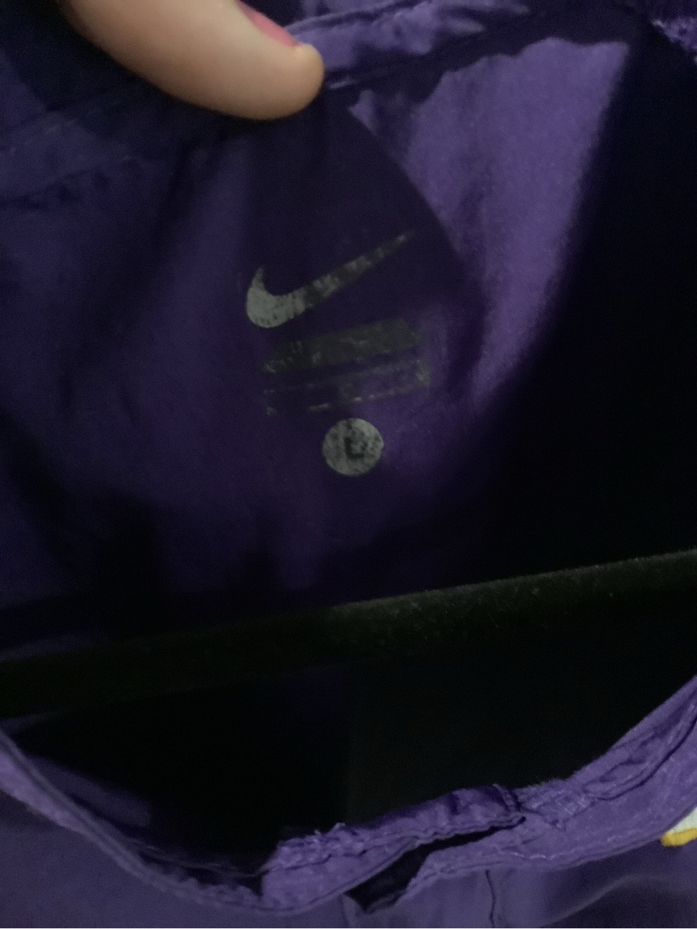 LSU Nike Purple Pullover Windbreaker with Gold Accents - Picture 3 of 3